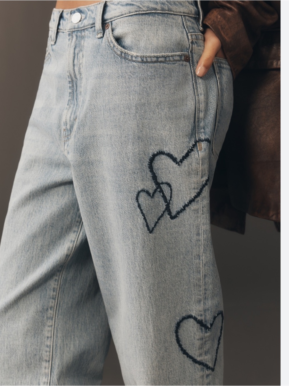 💕Habitual Wythe Relaxed Straight Jeans 💕VALENTINE HEARTS 💕 NWT